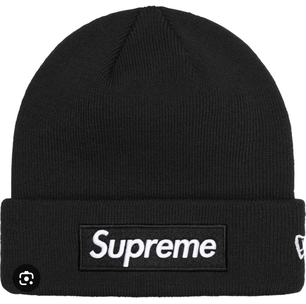 🔥 Supreme 🔥 Black New era Box Logo Beanie - NEW - FW24