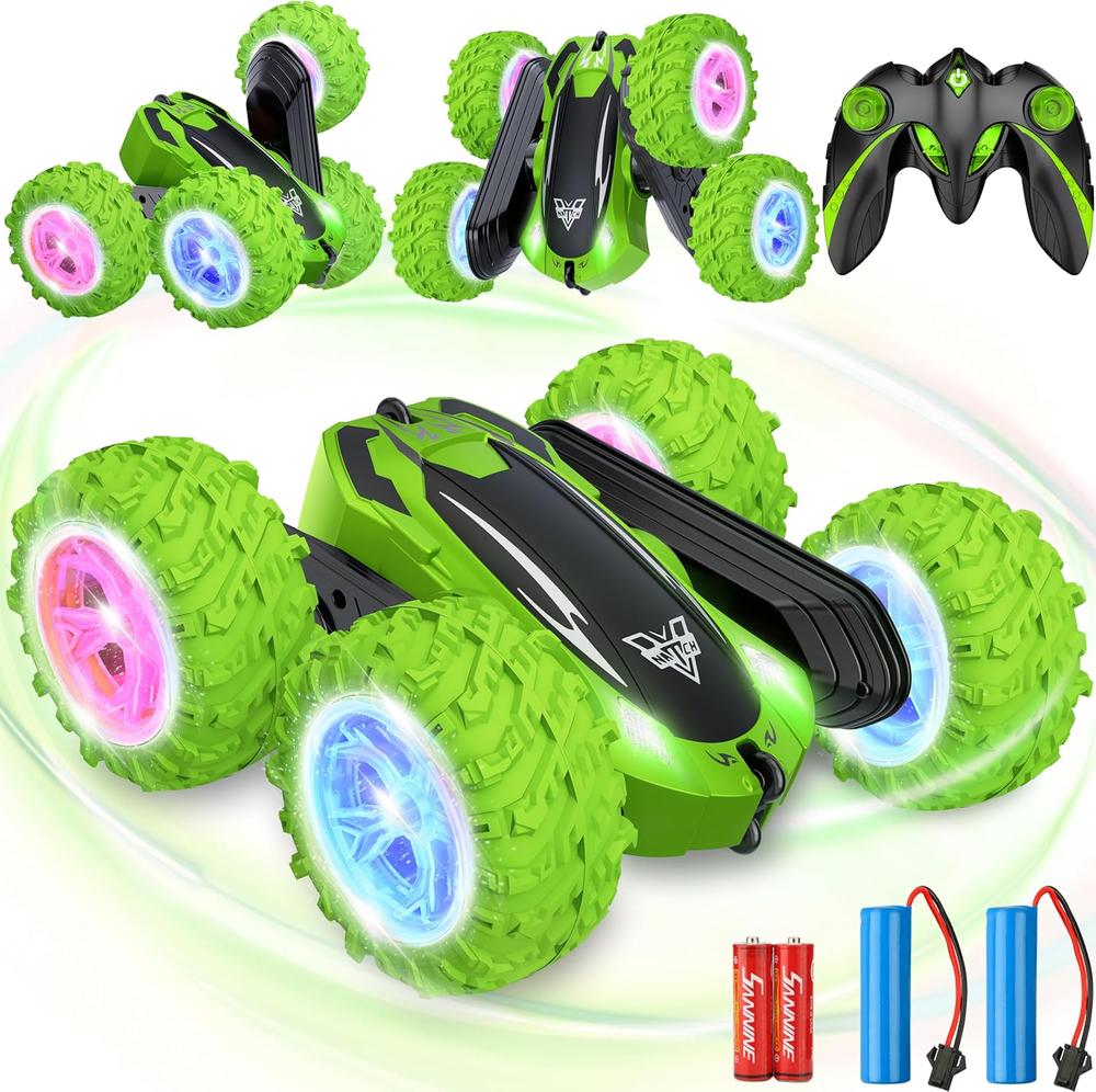 Remote Control Car, 2.4Ghz Electric Race Stunt Car, Double Sided 360° Rolling Ro