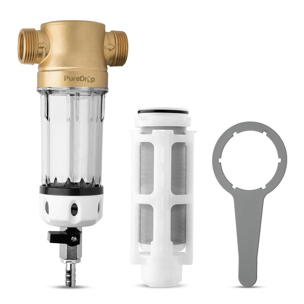 PDR-50WSP Spin Down Sediment Filter, Reusable Whole House Sediment Water Filt...