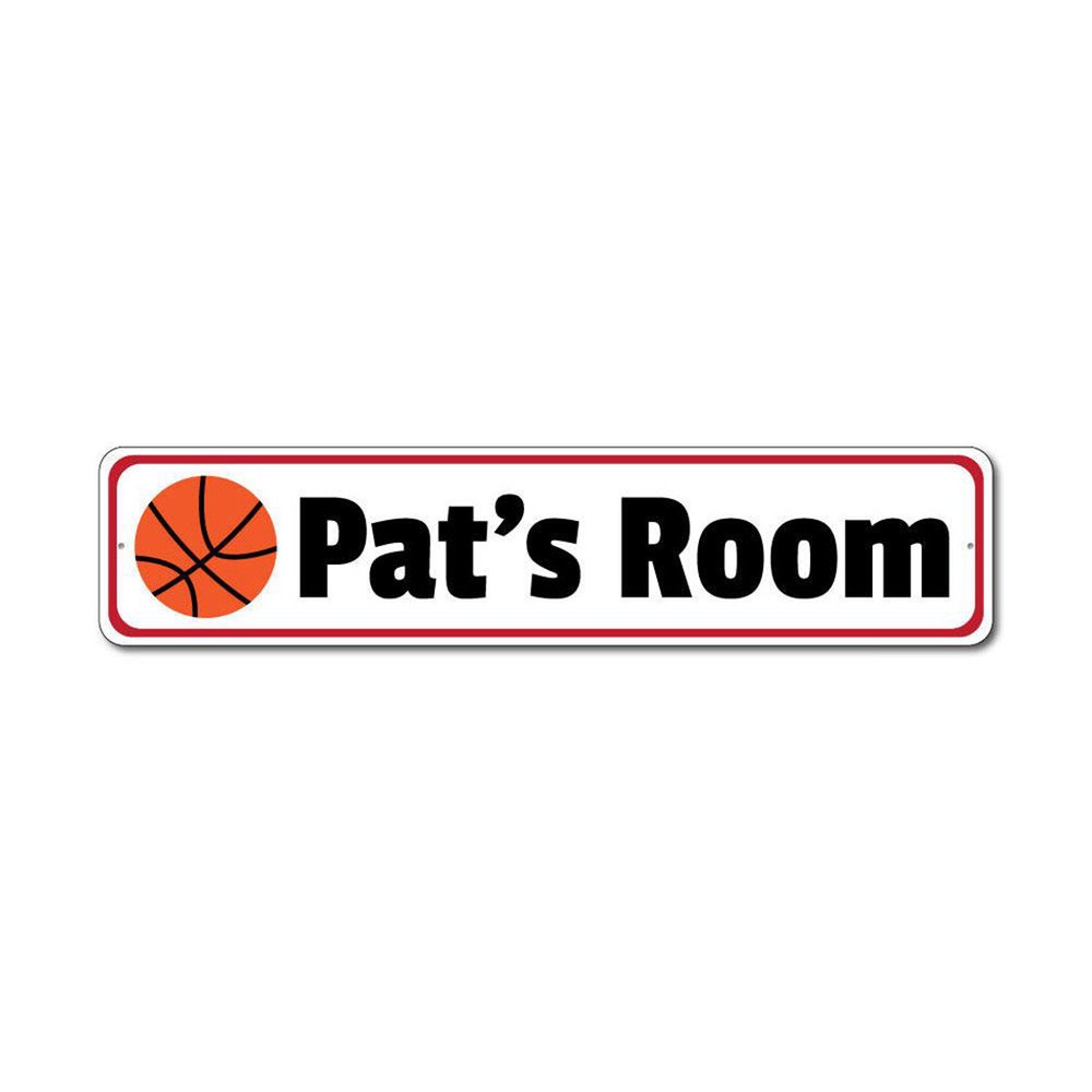 Kids Room Basketball Metal Sign