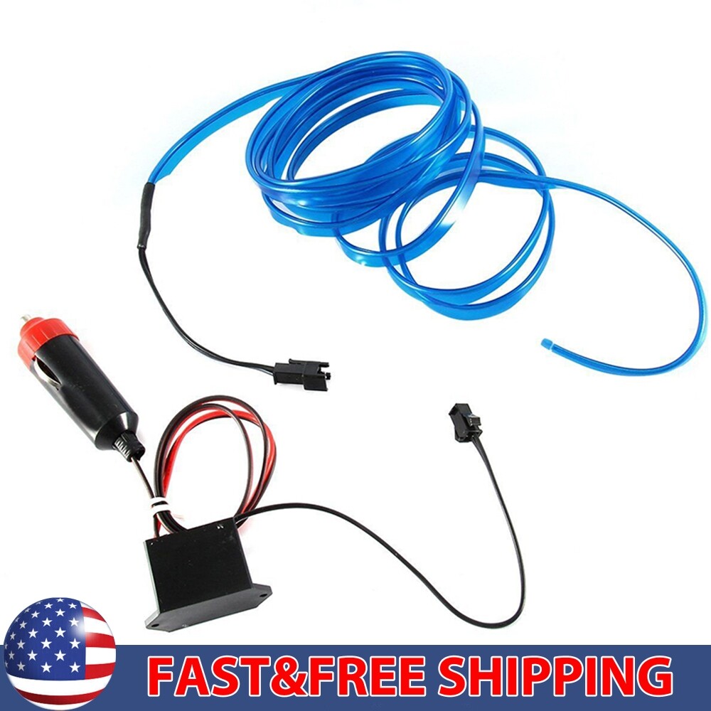 2m Blue LED Car Decorative Interior Atmosphere Wire Strip Light Accessories