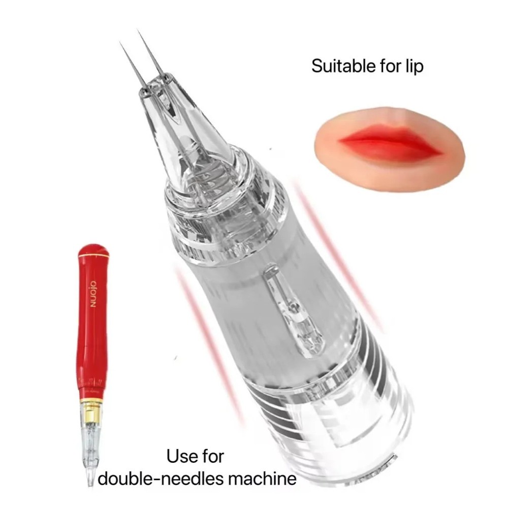 Professional Double Needle Cartridge for Tattoo Gun & Eyebrow Pen-image