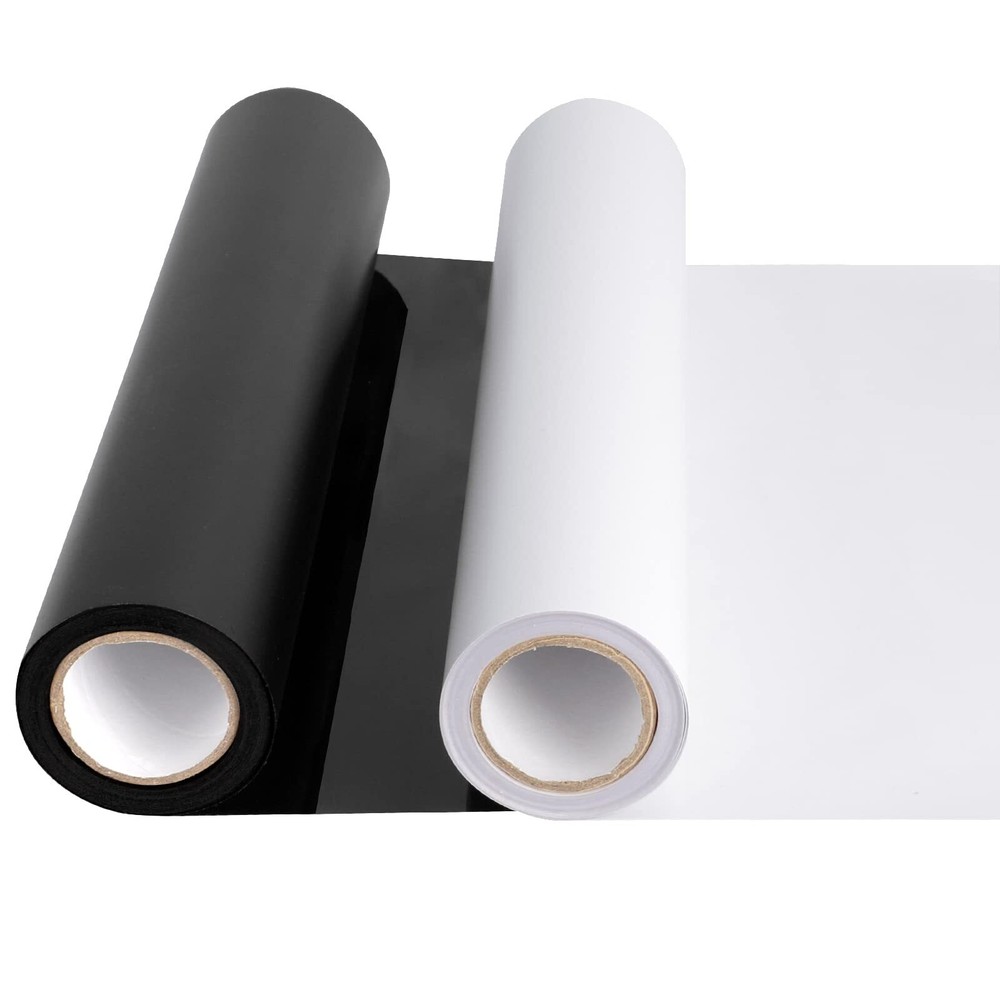 HTV Black and White Heat Transfer Vinyl Rolls, 12
