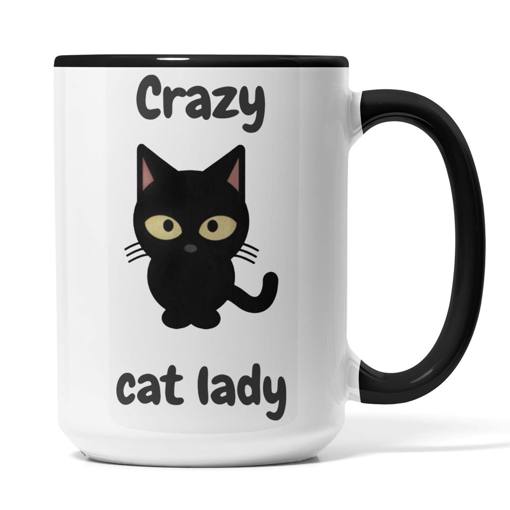 Crazy Cat Lady Coffee Mug Funny Meow Gift For Cat Lovers
