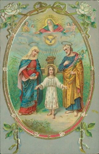 Ansichtskarte Prägekarte um 1910 (9884) Jugendstil Reiligion Kreuz