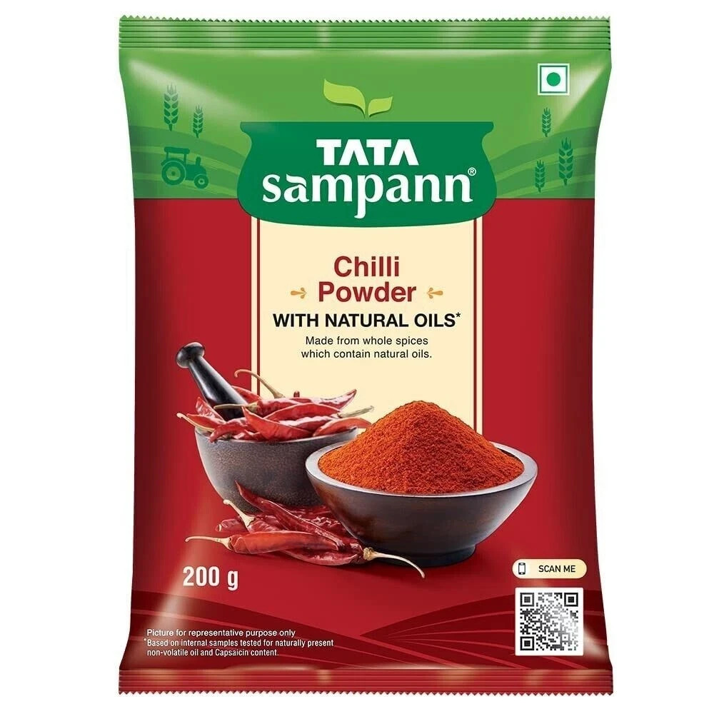 Tata Sampann Premium Red Chilli Powder 200g Free Global Shipping
