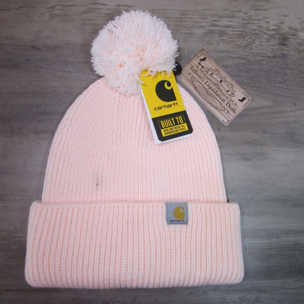 Carhartt Georgia Peach Knit Pom Pom Cuffed Beanie AH6003