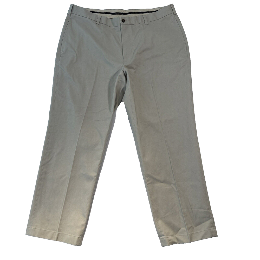 Brooks Brothers Pants Mens  40 x 29 Clark Beige Tan Flat Front Chino Trousers