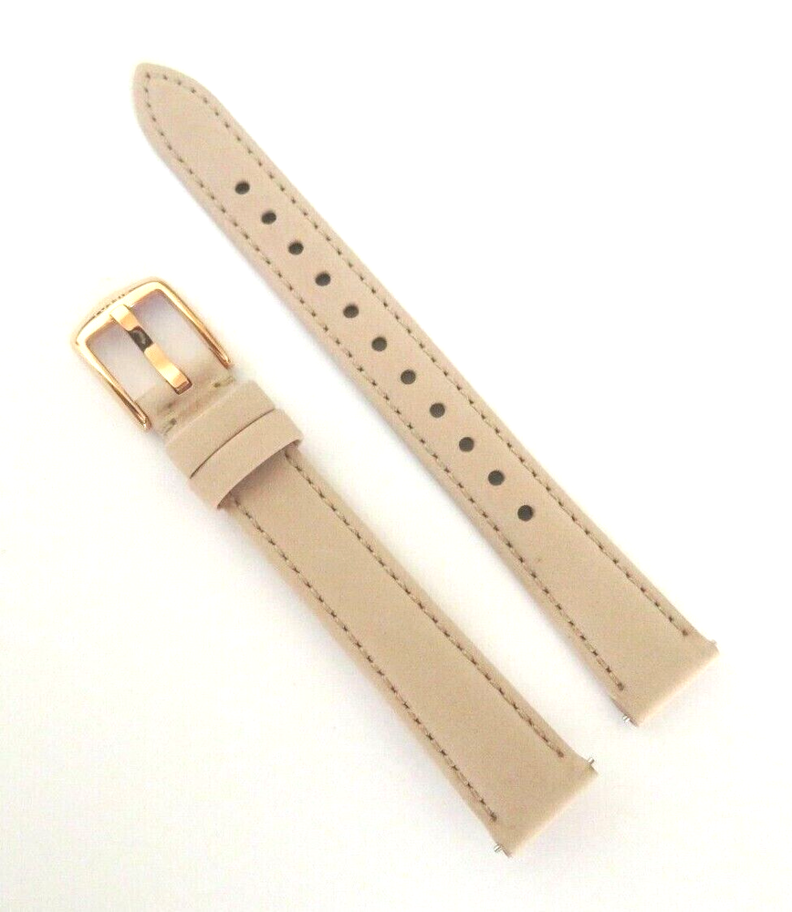 Fossil Original Replacement Leather Strap ES3988 Watch Band Beige Brown 14 mm