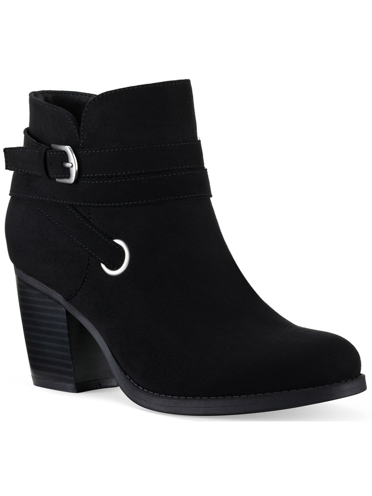 STYLE & COMPANY Womens Black Zolaa Round Toe Block Heel Zip-Up Booties 9.5 M