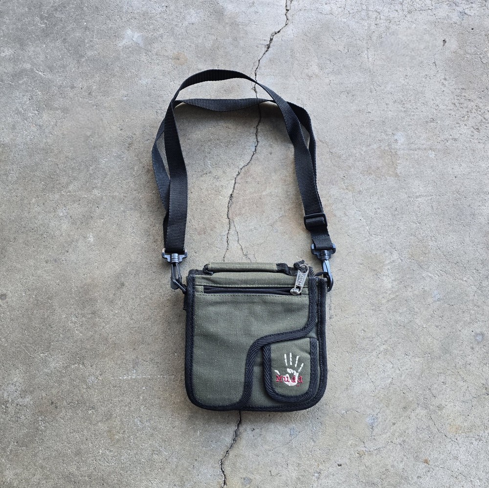 Rare Vintage Y2K Mudd Cross Body Bag Olive Green Grunge Mini  Cuber Gorp