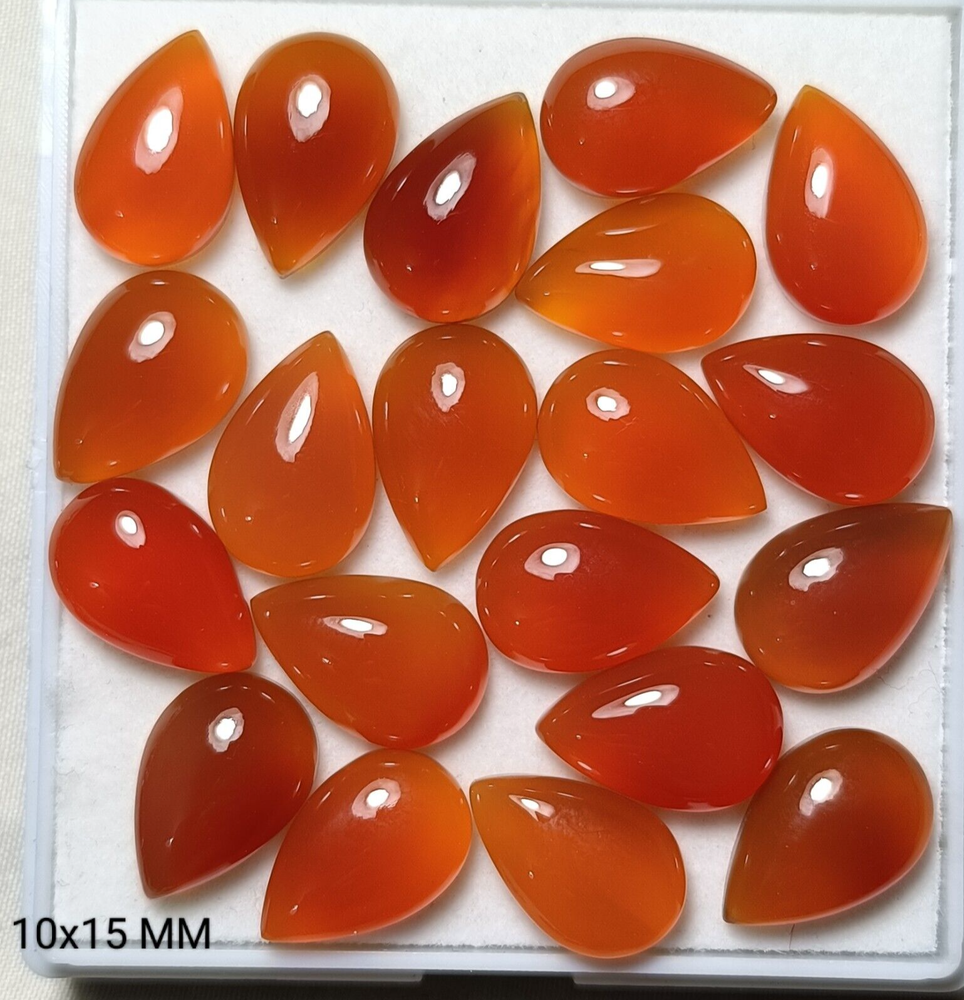 Natural Red Onyx Pear Shape Gemstone AAA Good Quality Size 10x15 MM Select Pcs
