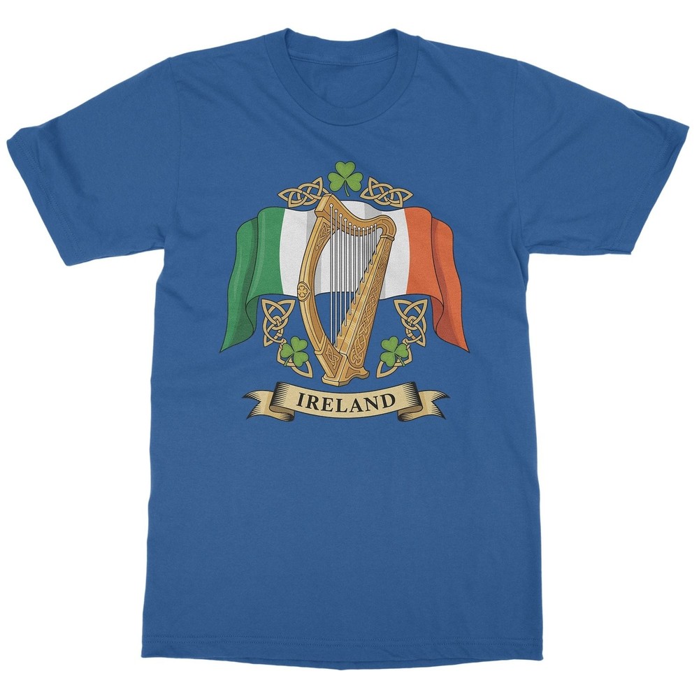 Ireland Harp Graphic - St Patrick's Day Irish Pride Unisex T-Shirt-image