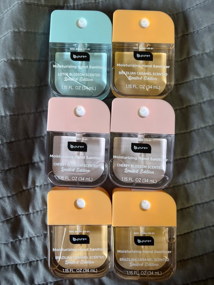 Set of 6 Limited Edition b pure hand sanitizers