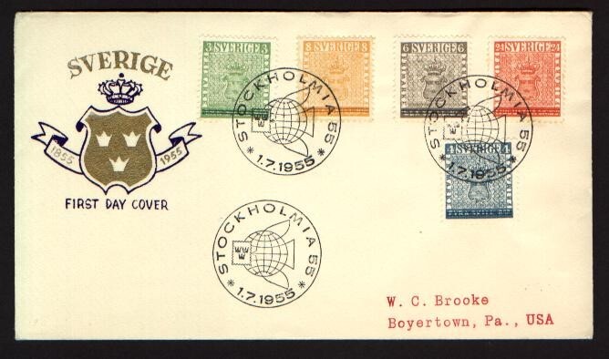 SWEDEN #479-483 FDC VF