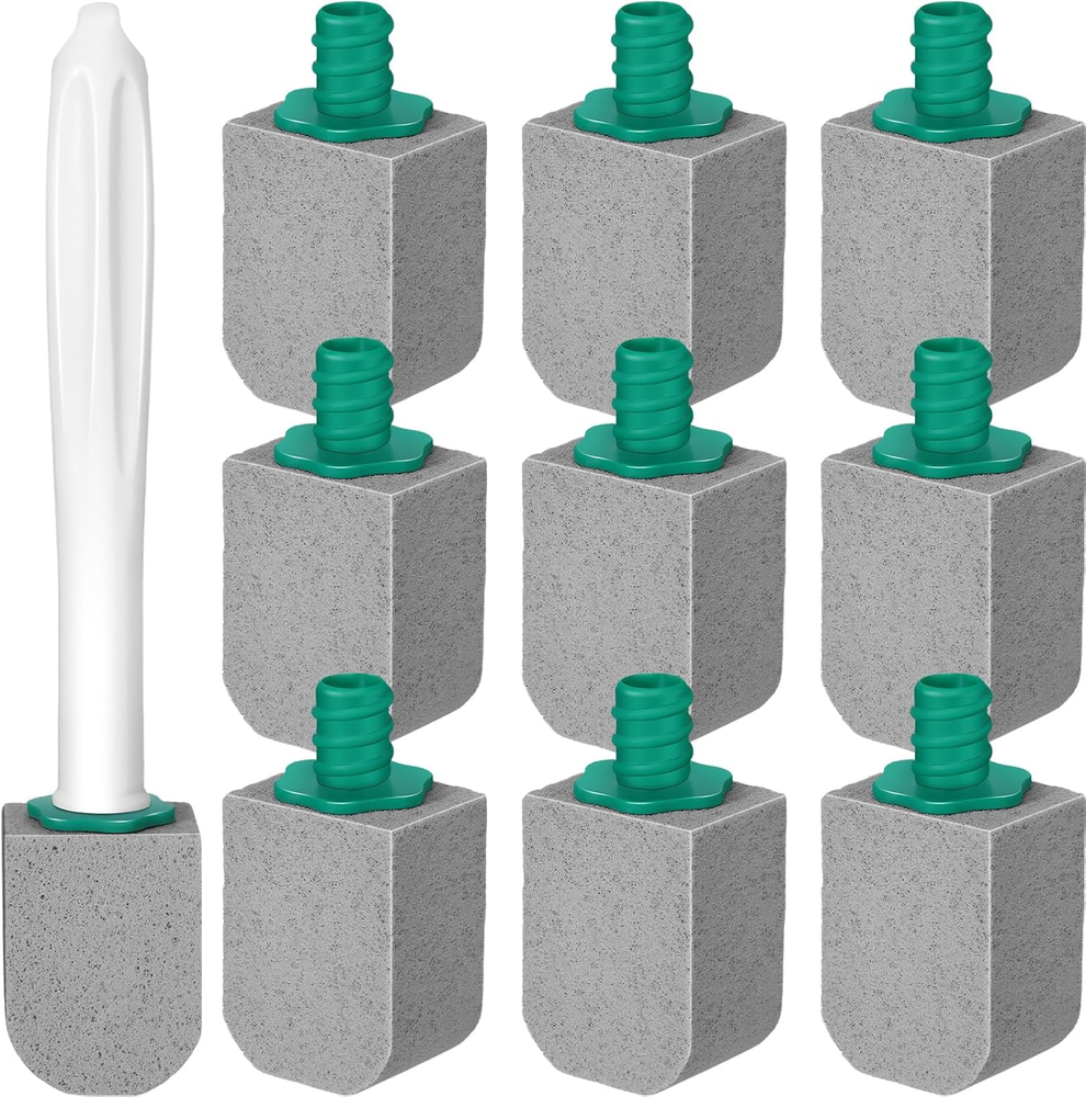 10 Pcs Long Handle Pumice Stone Toilet Bowl Cleaners for Stubborn Stains