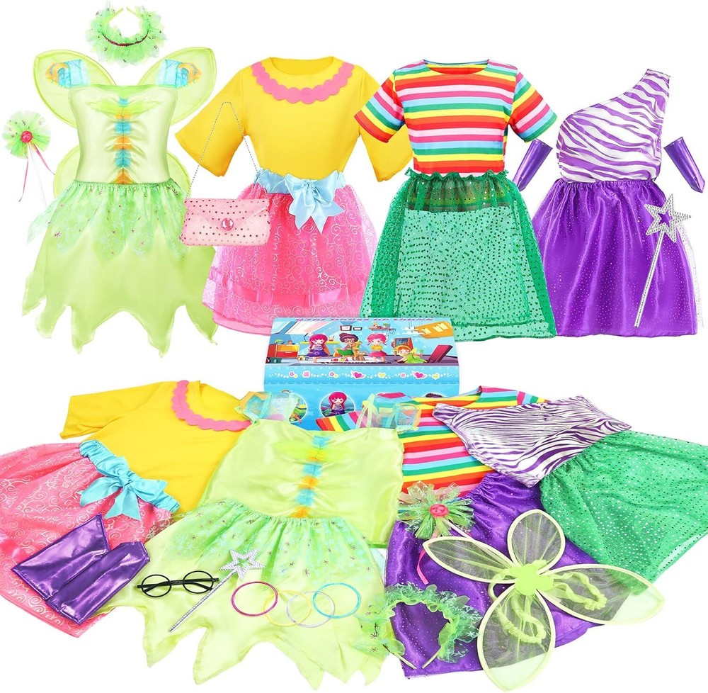 Little Girl Dress up Trunk Set 20PCS Girls Pretend Play Princess Role Play