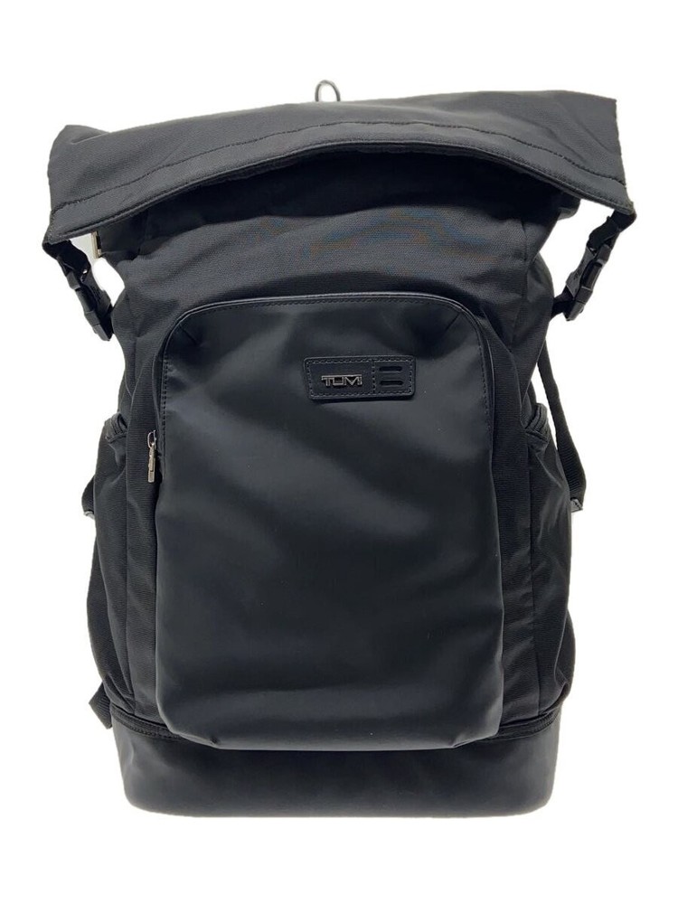 Tumi Black Nylon Roll Top Rucksack Backpack Model 2728