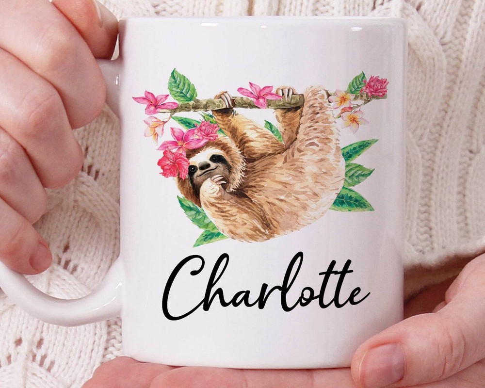 Sloth Coffee Mug with Spirit Animal Design Perfect Gift for Sloth Lovers