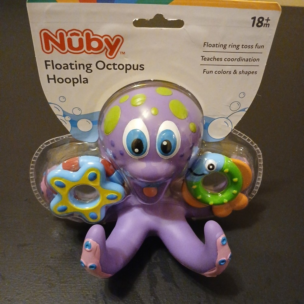 Nûby Octopus Hoopla Bath Toy with 3 Rings (6144_6257)