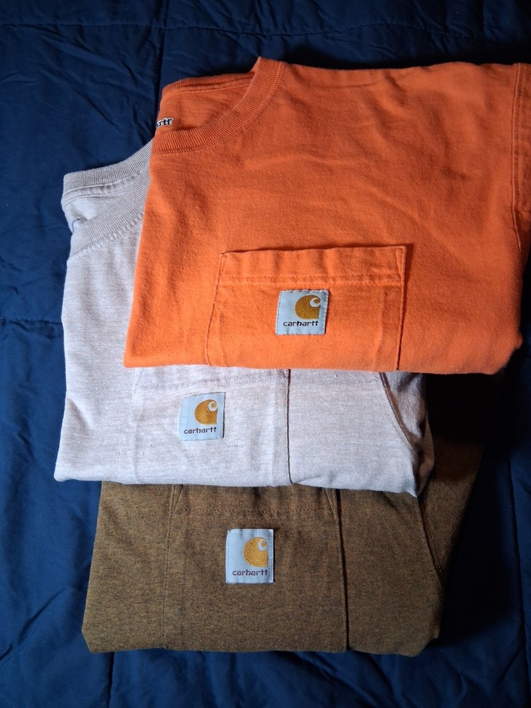 Carhartt Pocket Tee Bundle Lot of 3 Size Large Workwear T Shirts Pockets