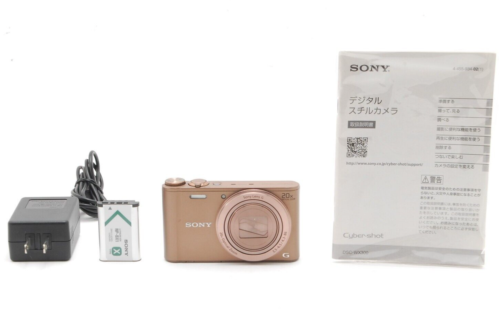SONY Cyber-Shot DSC-WX300 Brown 18.2MP Compact Digital Camera from Japan