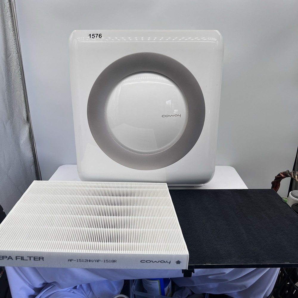 Coway Airmega AP-1512HH(W) True HEPA Purifier with Air Quality Monitoring, Auto