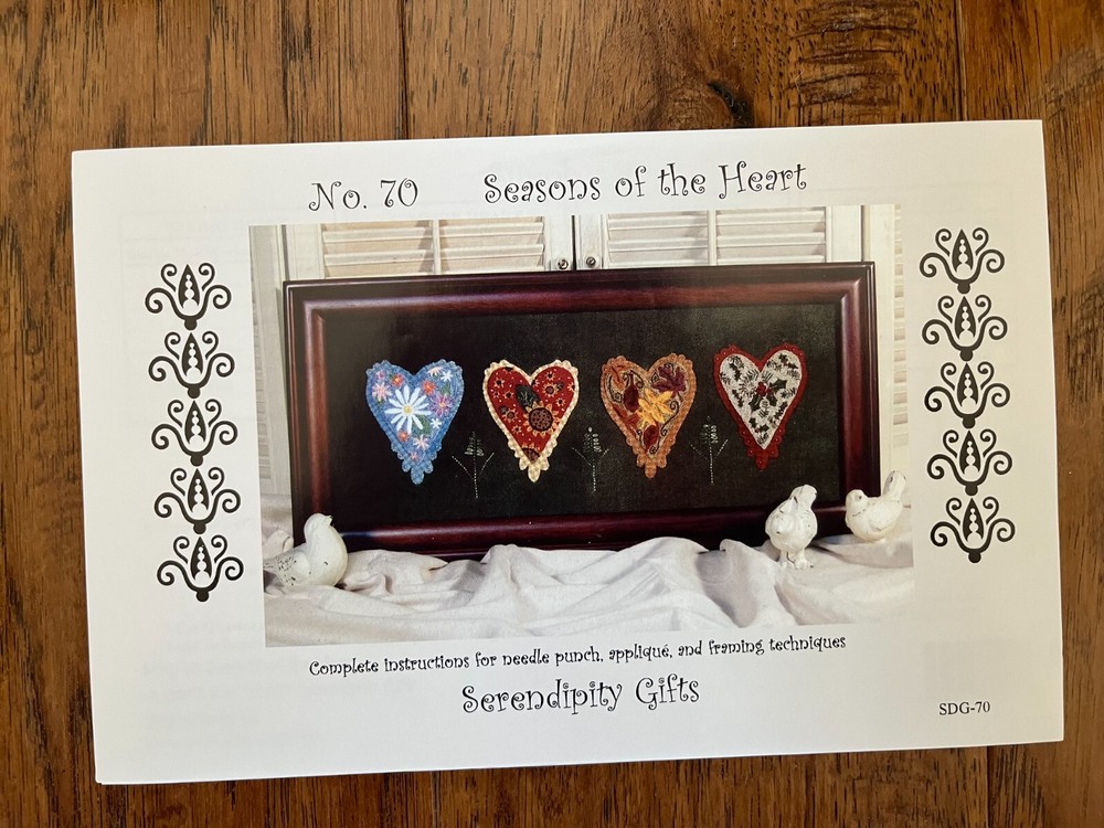 Seasons of the Heart punchneedle embroidery pattern by Serendipity Gifts No 70  
