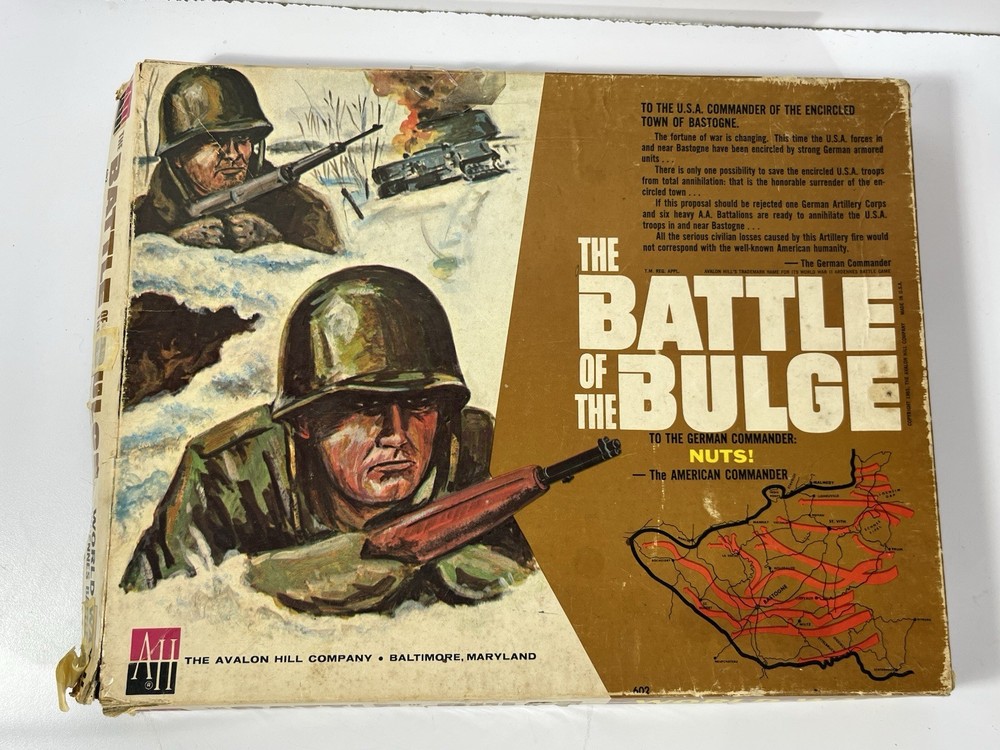 Avalon Hill WWII Battle of the Bulge (1965 Ed) Box Fair