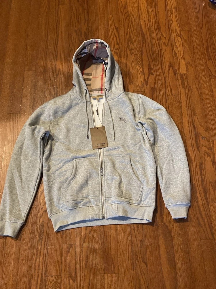 Burberry Gray Zip Up Jacket Medium Brand New With Tag