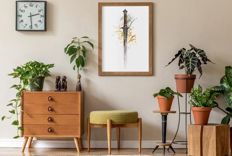 Lord of the Rings Sting Watercolor Painting