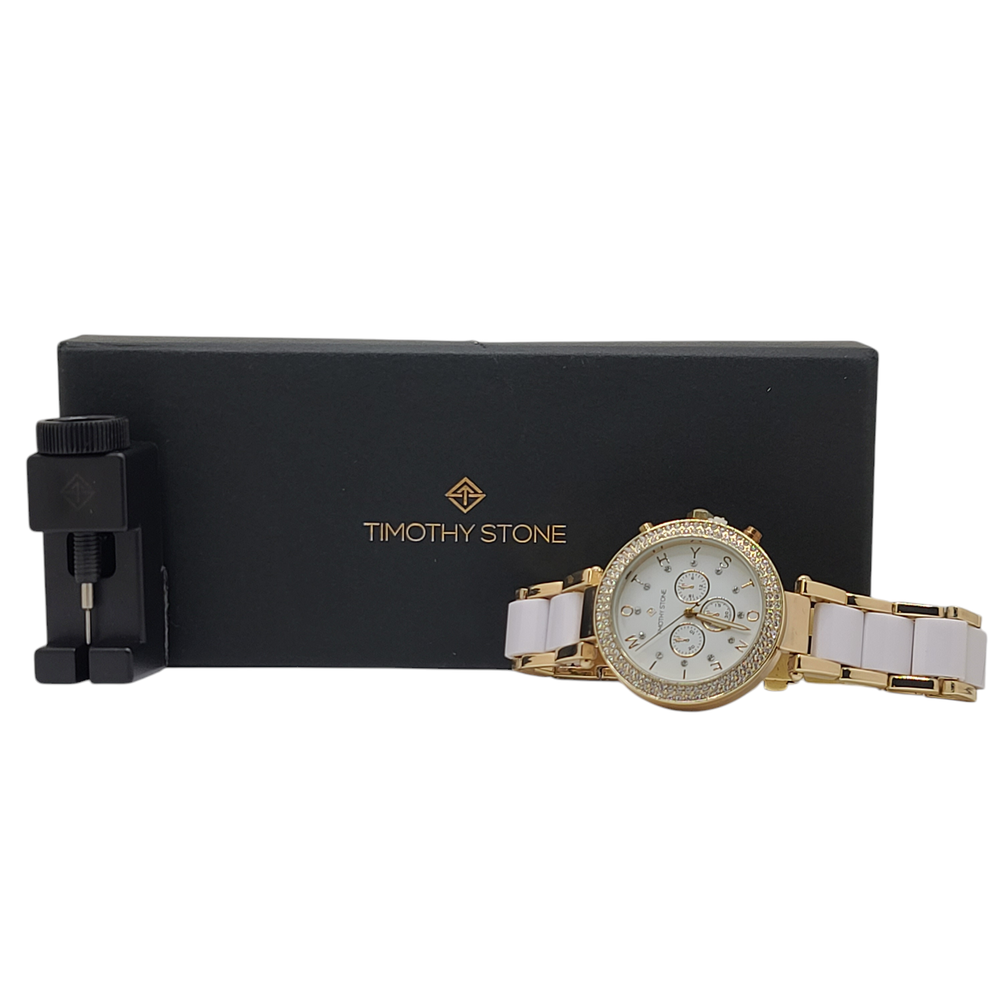 Timothy Stone Desire Bicolor Gold-Tone & White Watch