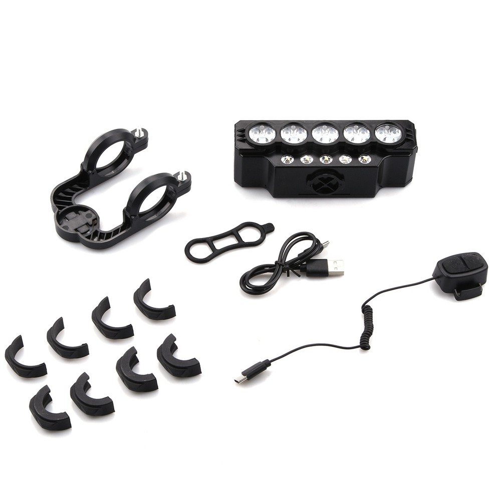 Waterproof Bicycle Front Headlight Solar Charging Bike Light 3-5 Hours Runtime