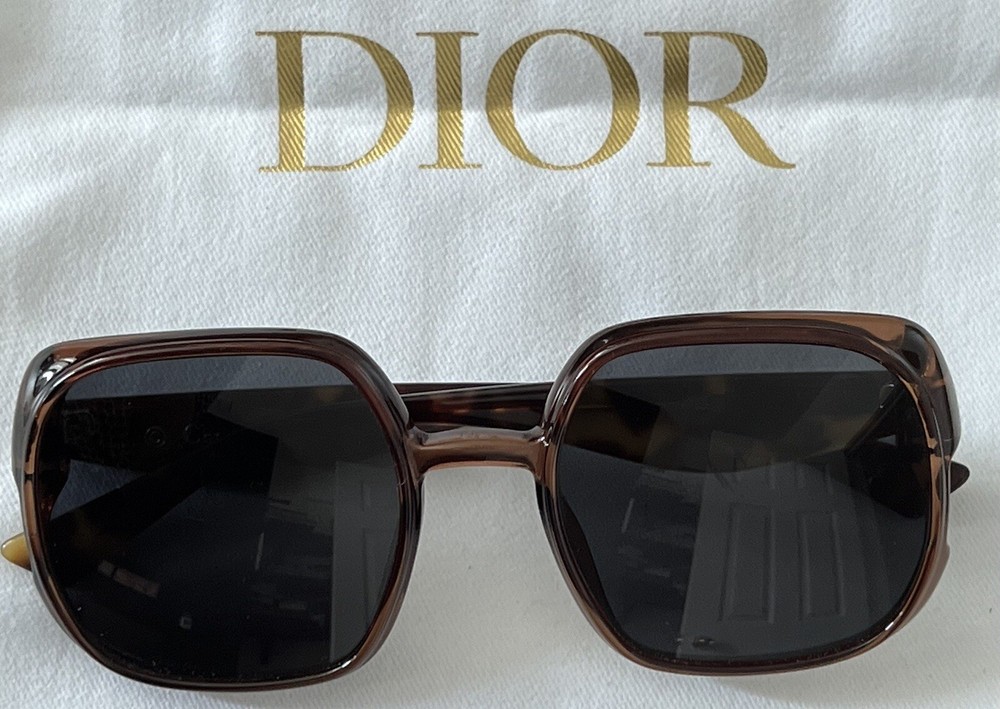 Christian Dior Signature Sunglasses Brown Oversized Shades