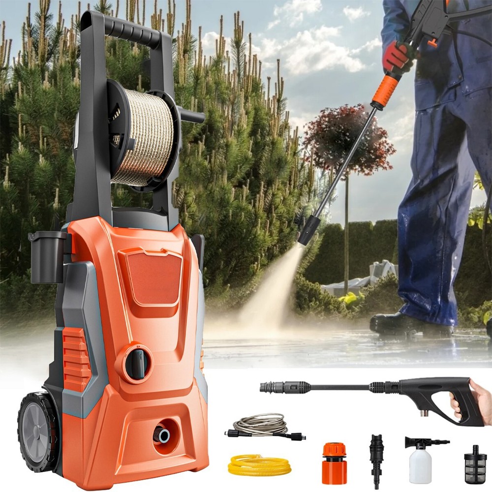 4000PSI 1.6GPM Electric Pressure Washer with Nozzle for Powerful Cleaning