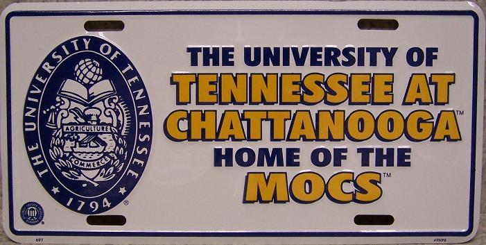 NCAA Tennessee Chattanooga MOCS Aluminum License Plate NEW  