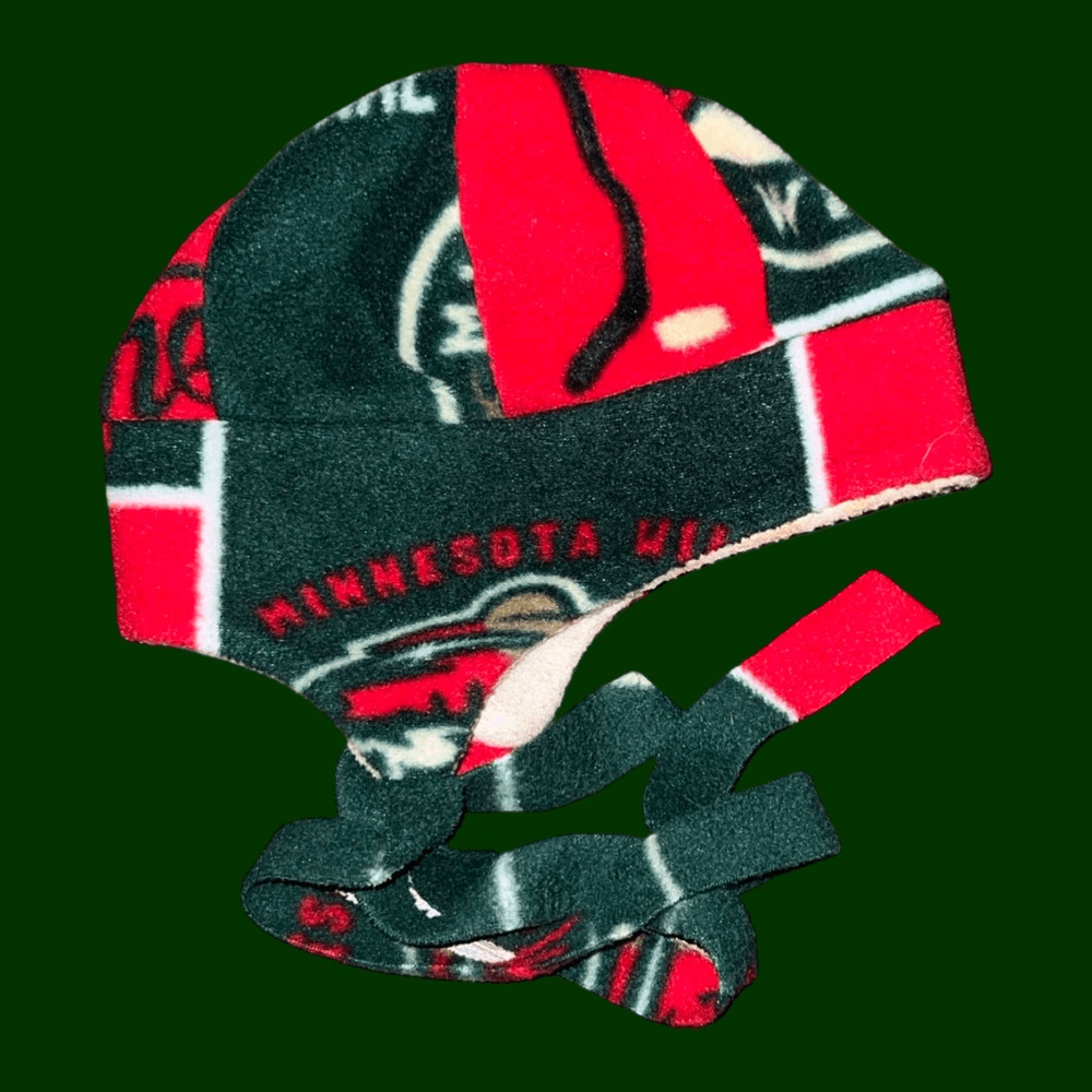 Baby Mn Wild Hockey Fleece Ear Flap Beanie Hat With Tie