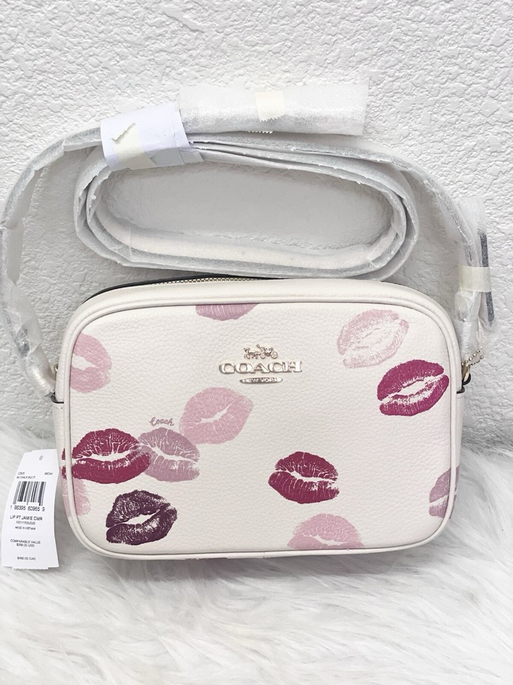 NWT COACH Jamie Lips Print Camera Bag CZ935 Chalk Multi Fast Shipping