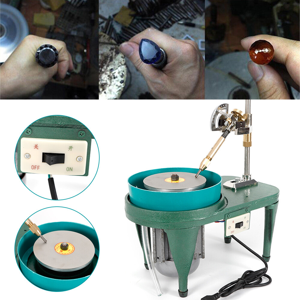 Jewelry Lapidary Cutting Polisher Gem Faceting Gemstone Grinding Machine 2800RPM