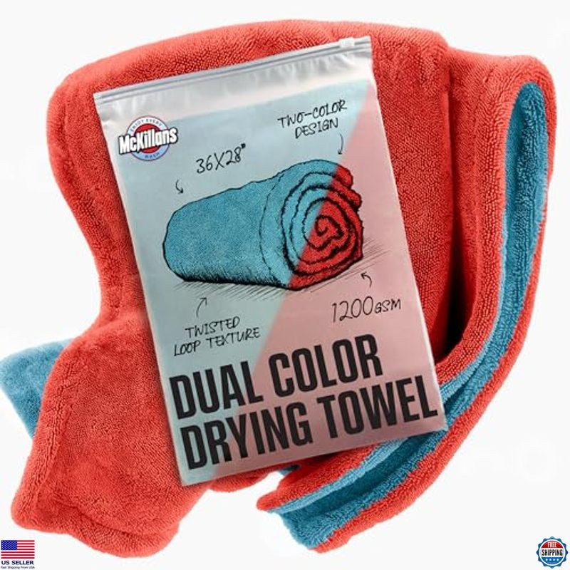 Extra Large Dual-Color Car Drying Towel 36