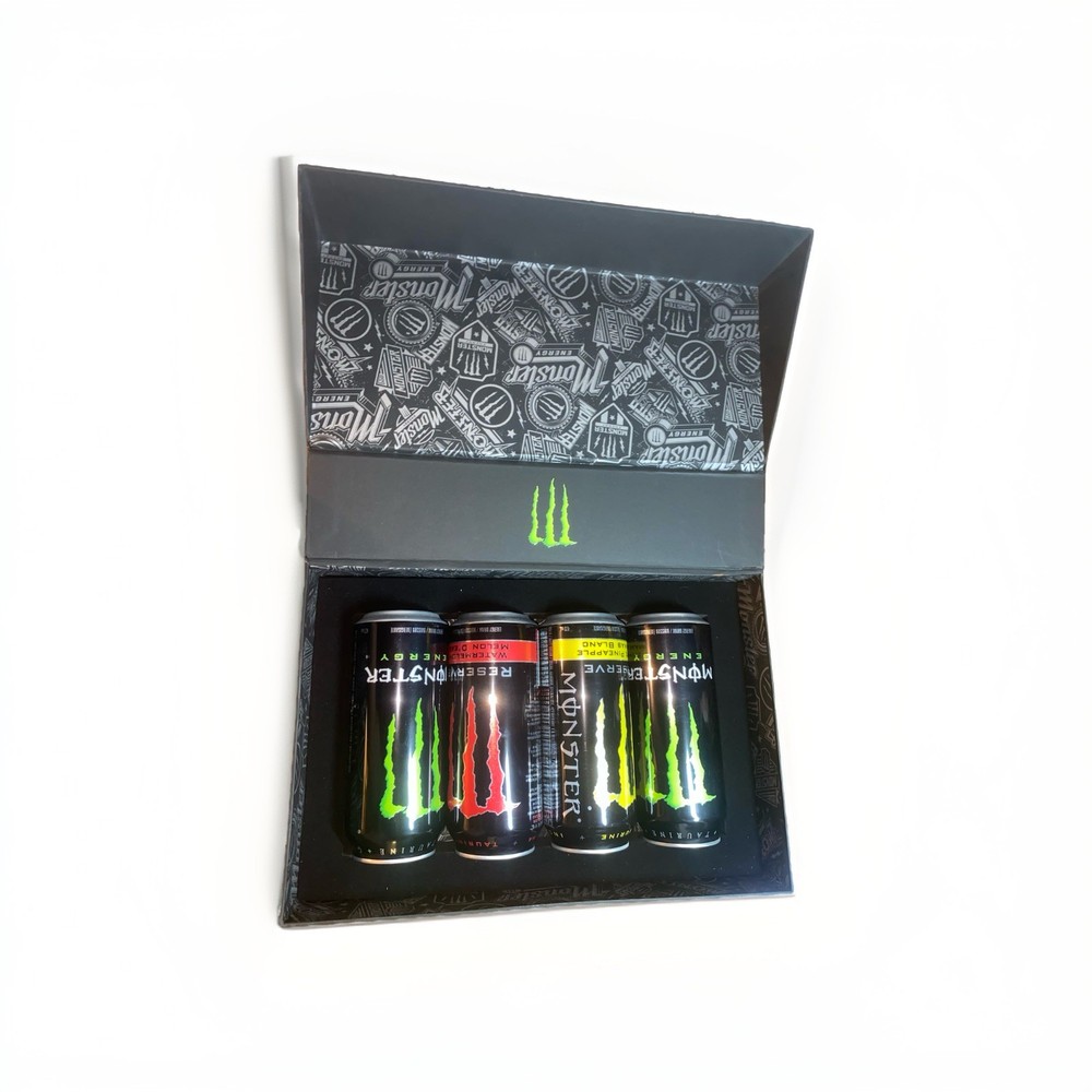 Promotional gift box containing Monster Energy Reserve energy drinks VERY RARE