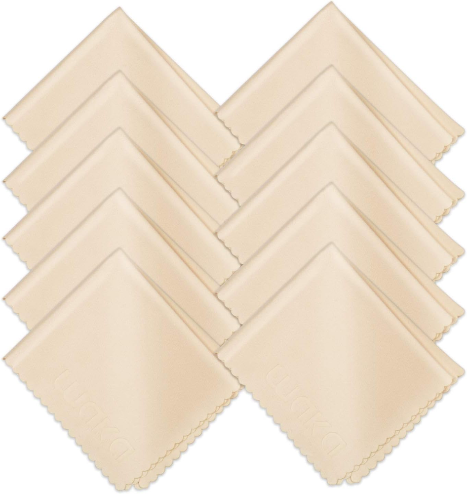 10 Pack Upgraded Microfiber Cleaning Cloth, 6X7 Lint Free Cloth for Eyeglasses,