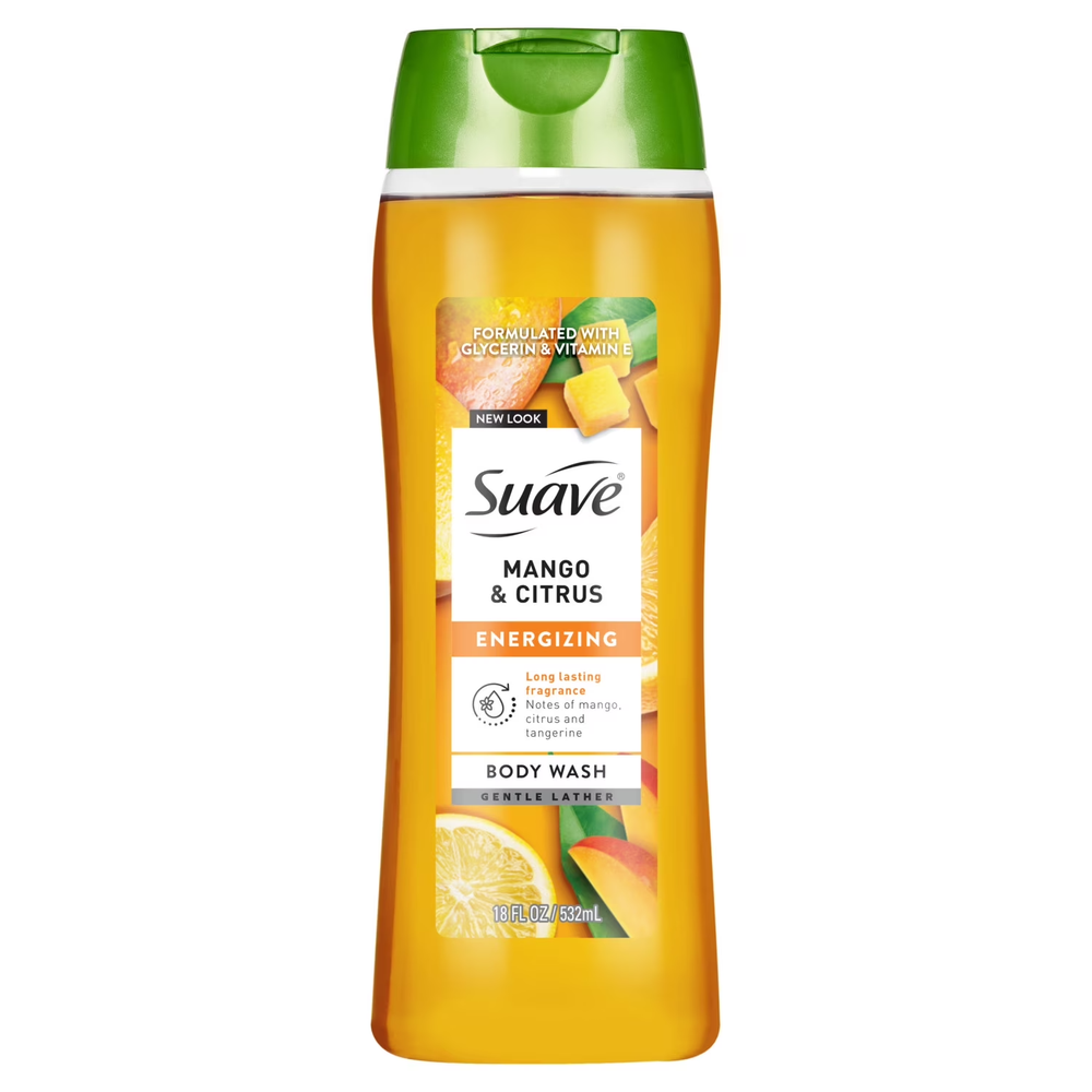 Suave Essentials Gentle Body Wash, Mango & Citrus, 18 oz - Free Shipping
