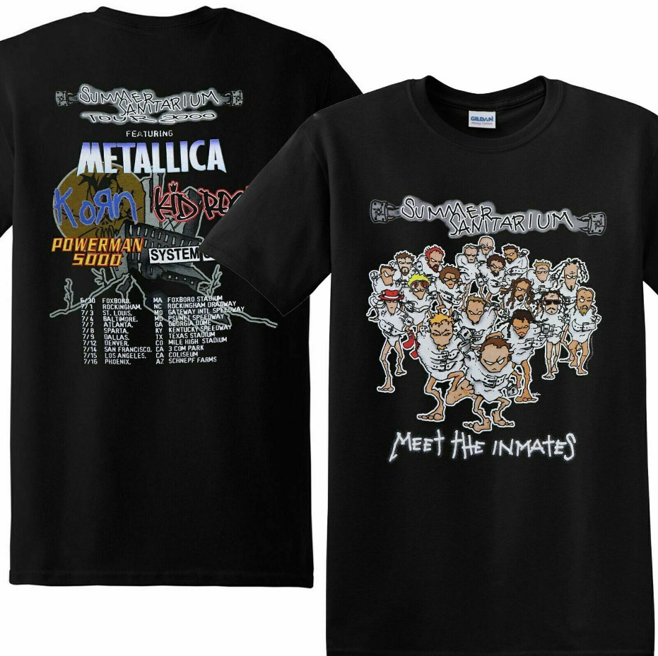 Metall1ca Summer Sanitarium Tour Rock Band Black Tee T-shirt