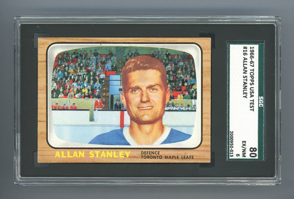 1966 Topps USA Test #16 Allan Stanley Hockey SGC 6 EX/NM 2000950-013