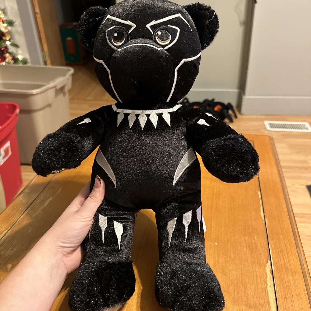 Build A Bear Black Panther Plush-Marvel Wakanda Collectible Stuffed Animal Bear