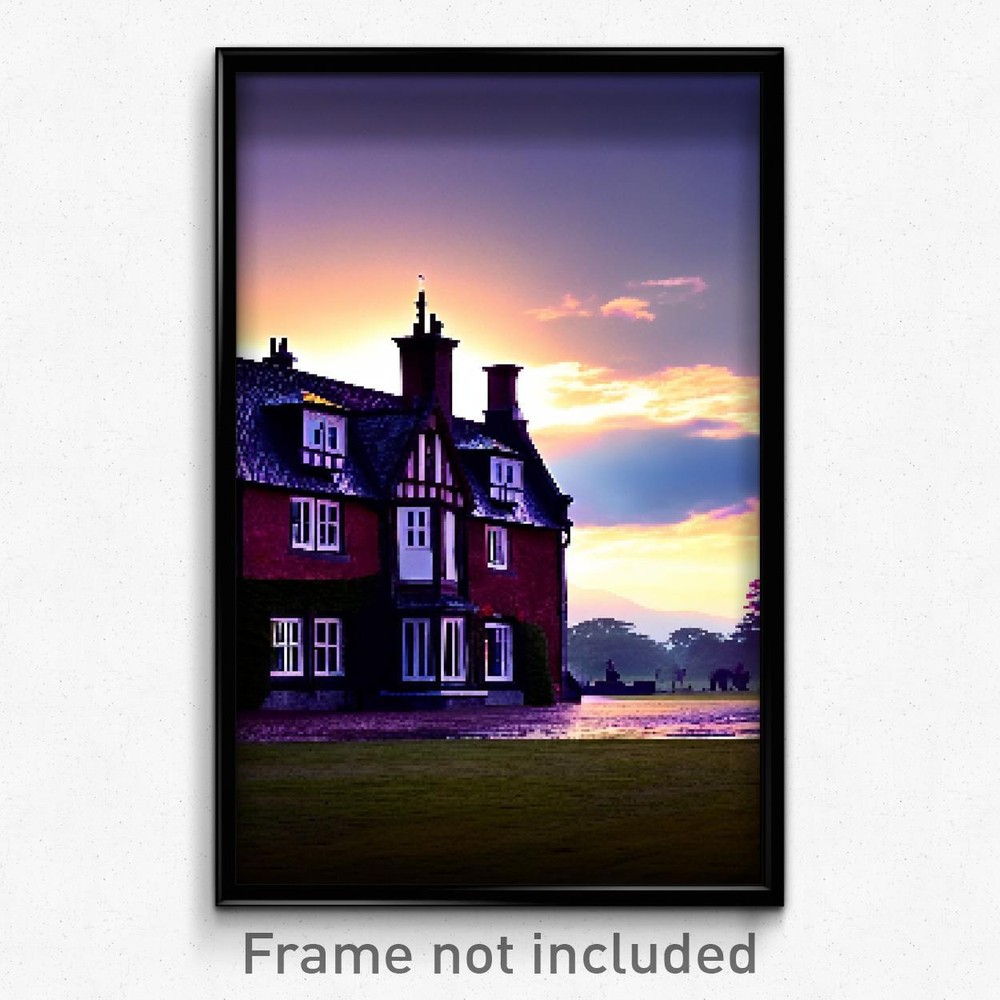 8-Bit Pixel Art Poster - Tremendous Manor Psychedelic Trippy Gamer Print