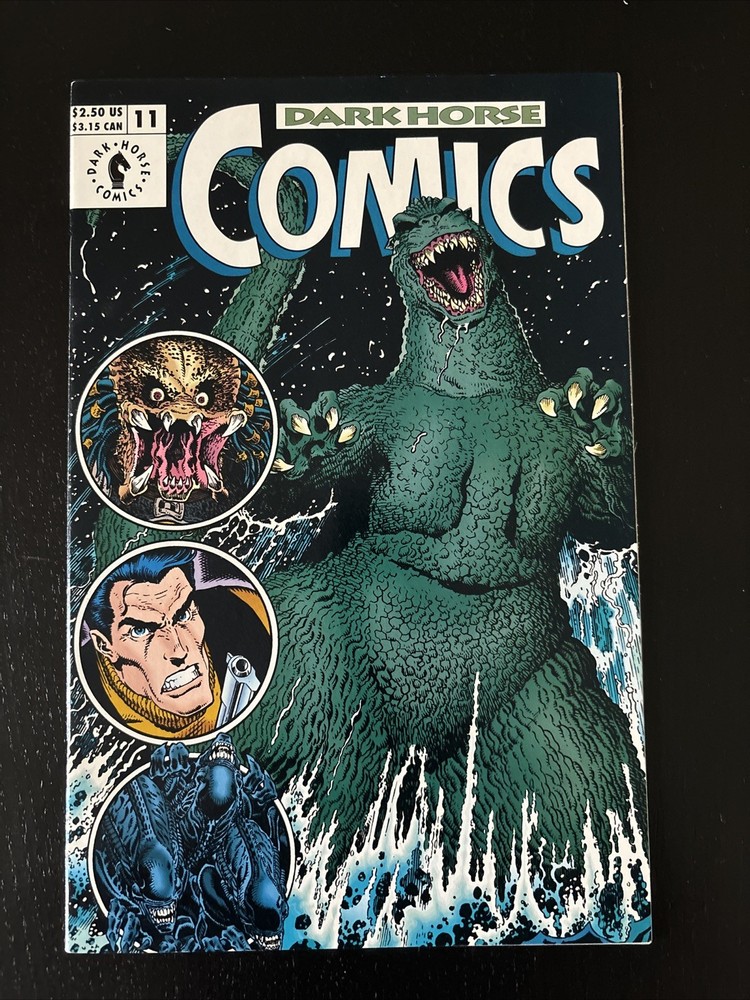 Dark Horse Comics #11 Art Adams Godzilla Predator Alien Cover VF+/NM-
