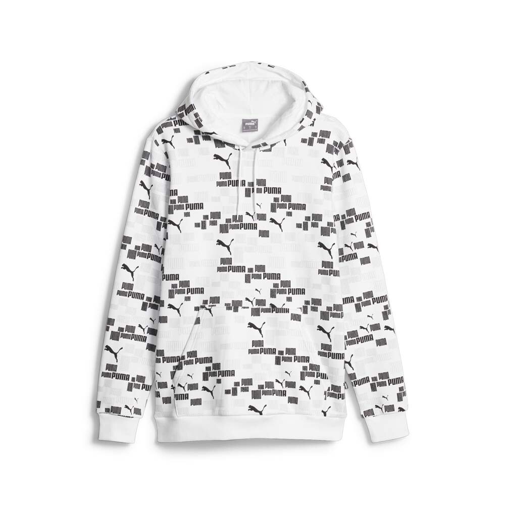 Puma Essential Logo Lab Graphic Pullover Hoodie for Men in White