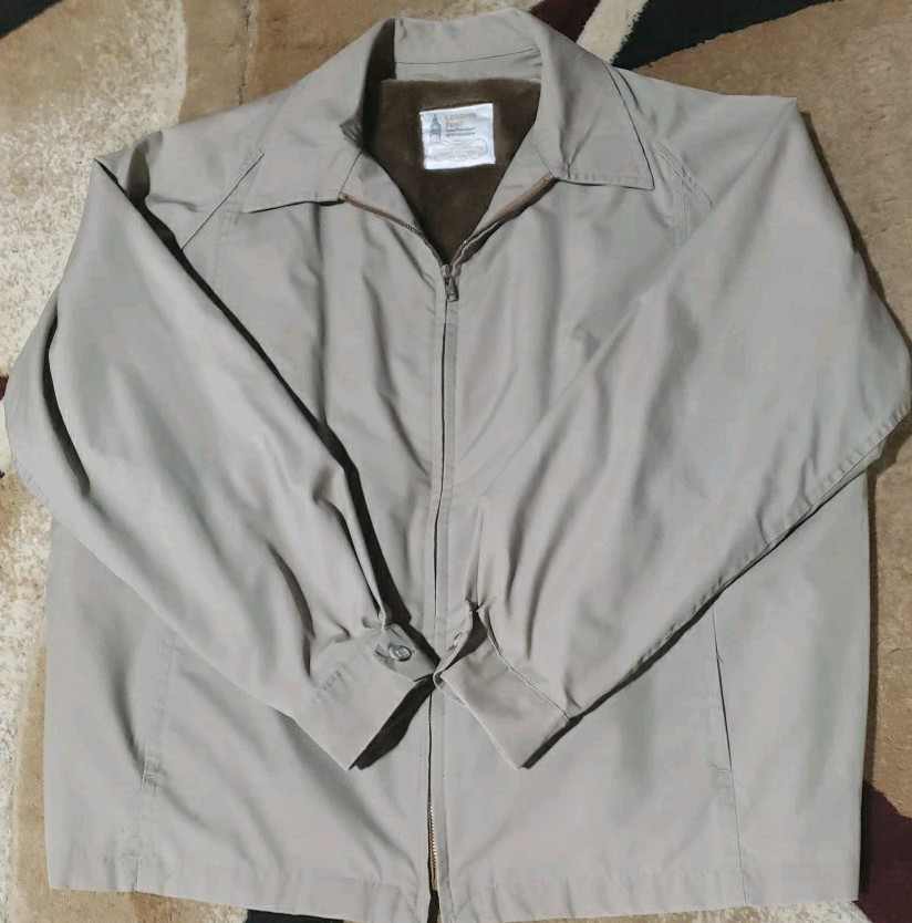 Vintage London Fog Men’s Fur-Lined Coat Size 44 Reg Removable Lining